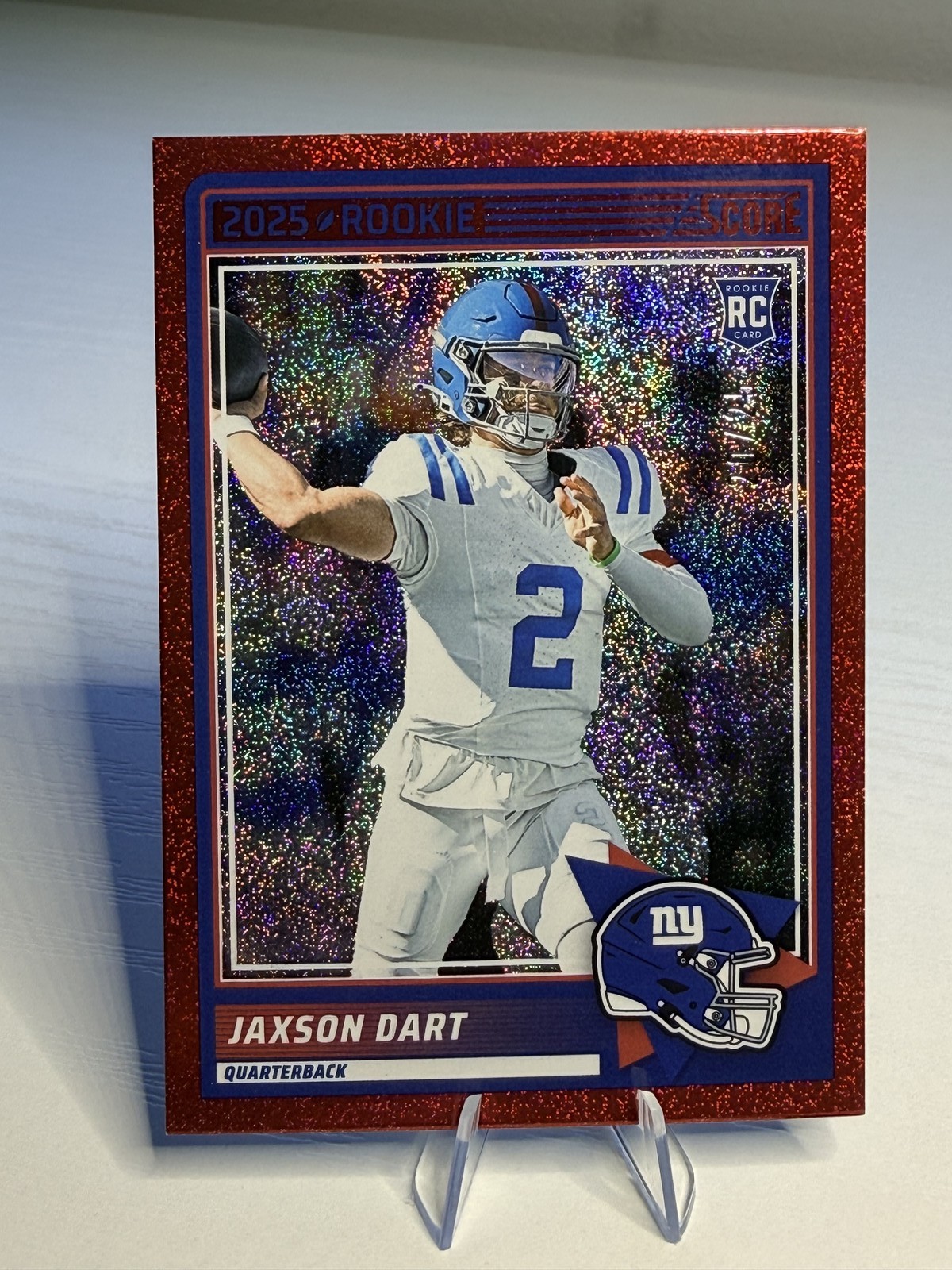 2025 Panini Score Base Rookies#35 Jaxson Dart Dots Red 20/25
