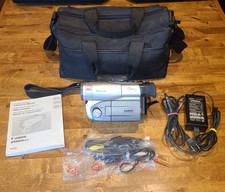 Canon ES8600 Hi8 8mm Video8 Camcorder Video Camera w/ Charger, Case, Battery