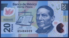 Mexico - P122c - 20 Pesos - Serie C - 22 NOV 2006 - POLYMER - Perfect UNC