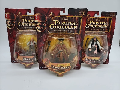Pirates of the Caribbean At World's End Figures Lot 3 New Davy Jones, Jack Marty