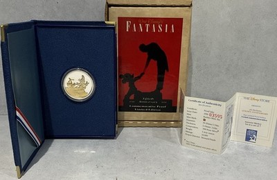 Fantasia 50th Anniversary 1 Troy Oz .999 Silver & 22K Gold