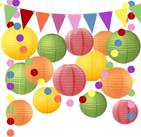 Sommer Party Deko Papierlaterne,Beach Party Deko,Hawaii Party,Gartenparty Deko,L