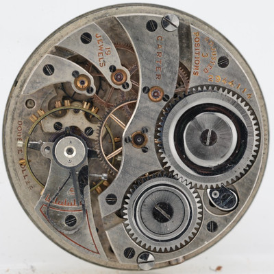 ILLINOIS CARTER 2944114 GRADE 406, 12s 19j POCKET WATCH MOVEMENT (M16)
