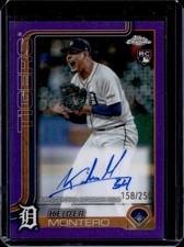 2025 Topps Chrome Update Keider Montero Auto RC Purple Refractor #/250 Tigers