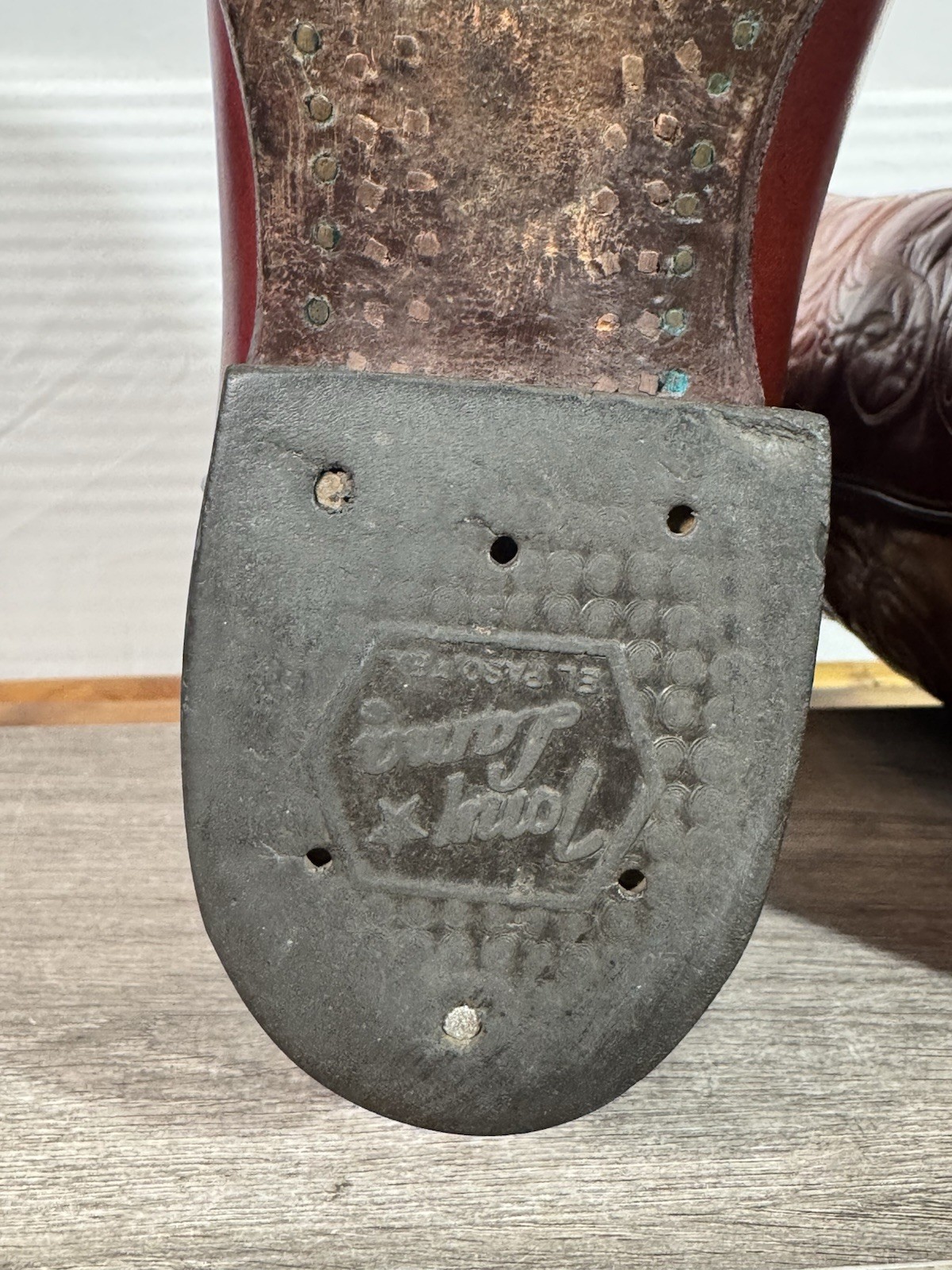 Vintage Men’s Tony Lama El Rey Cowboy Boots Size 12 D Cognac Leather Made In USA