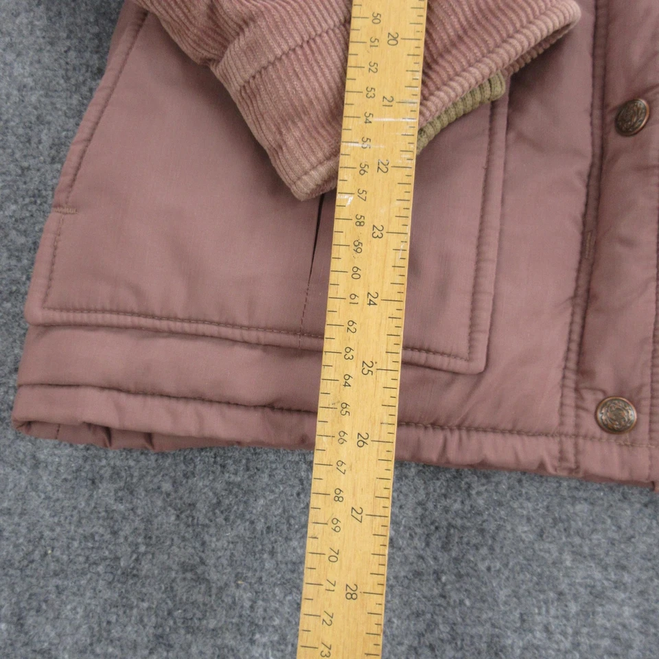 VINTAGE JanSport Jacket Mens Medium Corduroy Insulated Snap Front Made USA 90s - Imagem 3 de 4