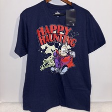 New, Disney Mickey Mouse Happy Haunting Halloween T-shirt Sz Large