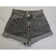 BDG Mom High Rise Denim Shorts Womens 28 Black Cuffed Urban Outfitters