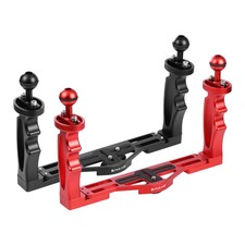 PULUZ Aluminum Underwater Camera Tray Dual Handle Stabilizer Dive Housing Mount