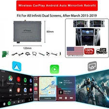For Infiniti Dual Screen Android Auto Carplay Retrofit Decoder March 2015-2019
