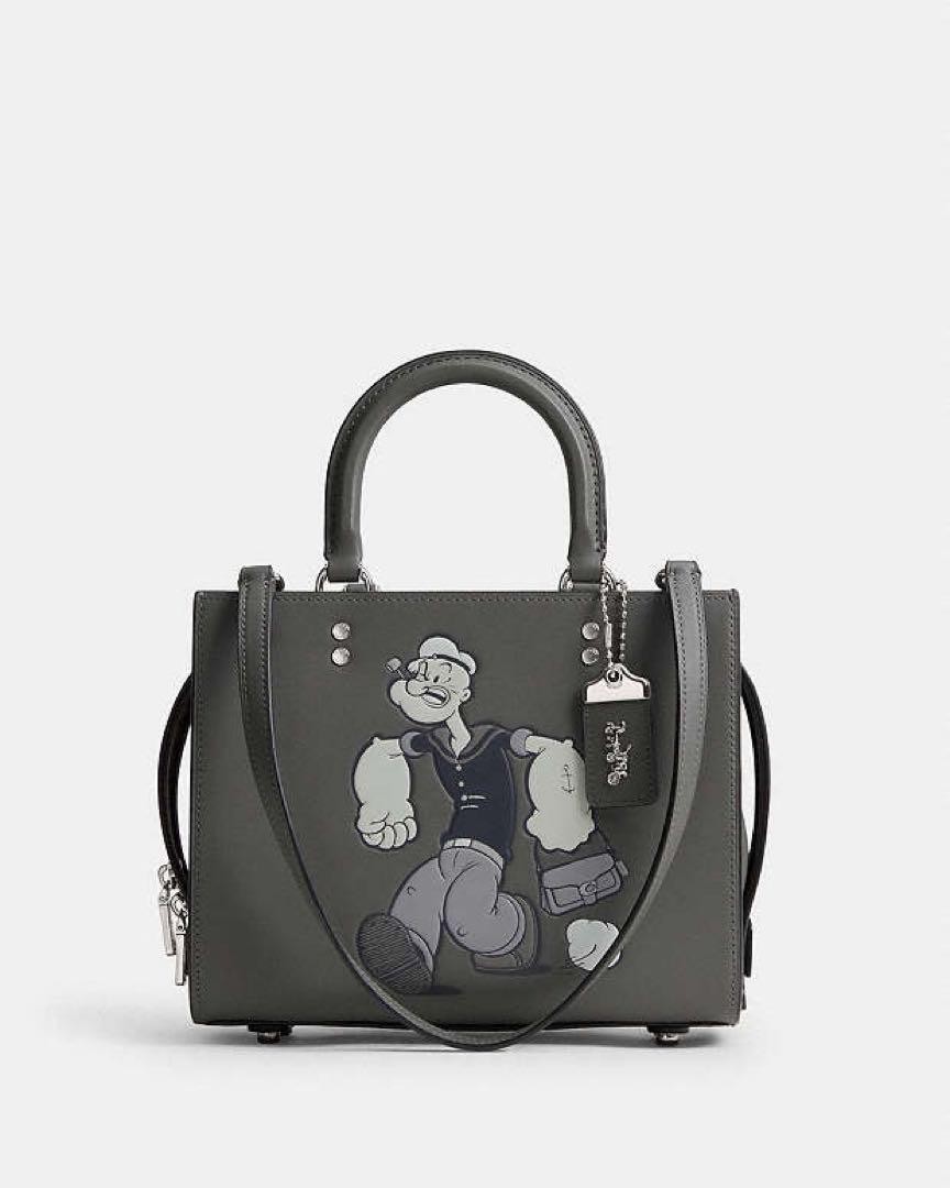 COACH x POPEYE Rogue 25 Gray Multi Glovetanned Leather