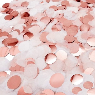 IZoeL Konfetti Rosegold Punkte Dot Streudeko Tisch Deko für Geburtstag Hochzeit