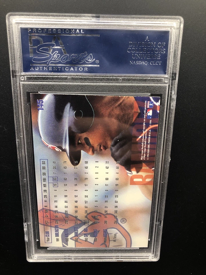 1995 FLEER ROOKIE #135 MANNY RAMIREZ INDIANS GRADED PSA 10 GEM MINT LOW POP 4 - Image 2 of 2