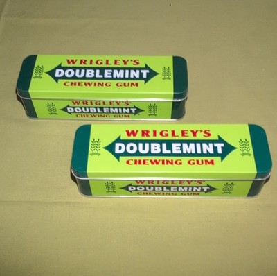 Wrigley's Doublemint Chewing Gum Collectible Advertising Tin Boxes