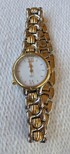 VINTAGE Timex Indiglo Watch Silver Gold Stainless Steel Batt Light White Quartz
