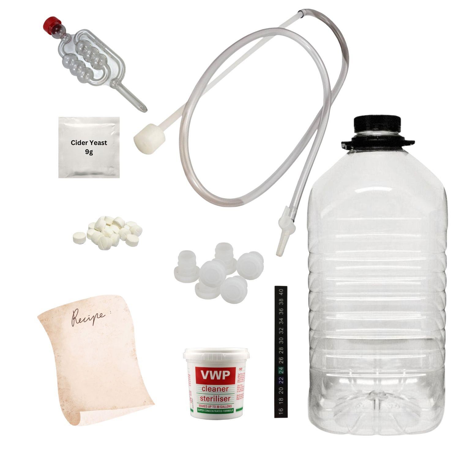 Cider Brewing Starter Equipment Kit (1 Gallon) incl Yeast, Recipe, Syphon C5DJ1