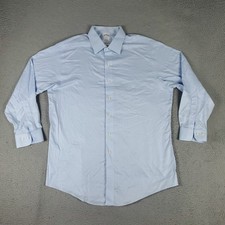 Brooks Brothers Shirt Mens 17 Blue Regent Dress Button Up Long Sleeve 