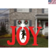 All-Weather Red Joy Nativity, Waterproof, , 46 inches Tall, Durable Material,...