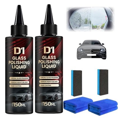 2PCS Bianca Glass Polishing Liquid D1,Bomini Car Glass Polishing Compound Windsh