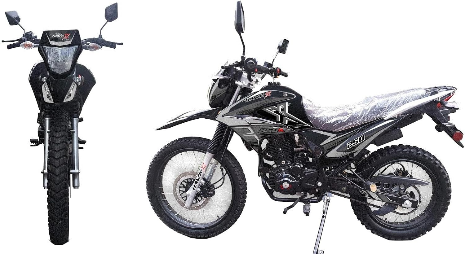 Hawk-X 250 Enduro 250cc Motorcycle EFI Dual Sports Dirt Bike Adult Street Bike