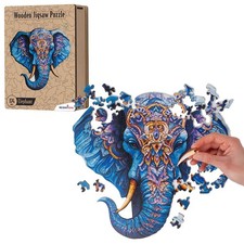 Recent Toys Wooden Jigsaw Puzzle Elephant for Adults and Kids.174 Piece puzzle,