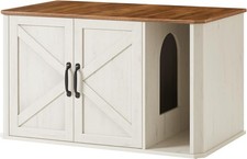 Litter Box Enclosure Modern Cat Litter Box Furniture Hidden Front Entry Double