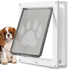 Dog Door for Pets Up to 20 lb, Weatherproof Pet Door for Cats and Dogs, Durab...