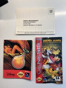 Mickey Mania: The Timeless Adventures Of Mickey Mouse SEGA Genesis CIB COMPLETE