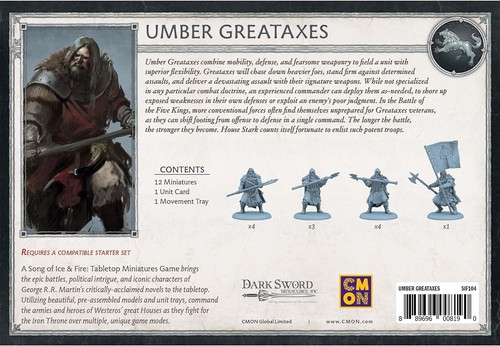 Das Lied von Eis und Feuer Tabletop Miniaturen Spiel Umber Greataxes Einheit Box (Mul... - Bild 2 von 6