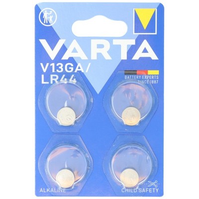 Varta Batterie Alkaline, Knopfzelle, LR44, V13GA, 1.5V Electronics, Retail Blist