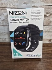 NIZONI Fitness Tracking SMART WATCH w/ Heart Rate Monitor 1.8 Inch LED - NEW