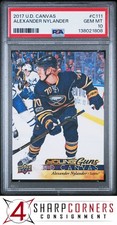 2017 UPPER DECK CANVAS #C111 ALEXANDER NYLANDER RC YOUNG GUNS PSA 10