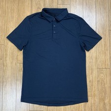 Lululemon Evolution Polo Men S Navy Blue Performance Stretch Short Sleeve READ