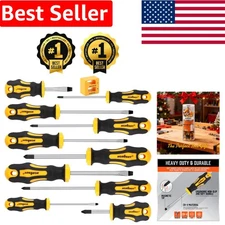 Durable Magnetic Screwdriver Set: 11 Pieces of Ergonomic Phillips and Flat Tips