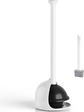 Toilet Plunger with Holder, Heavy Duty Plunger and Holder Combo for Bathroom Cle