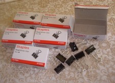 Staples BINDER CLIPS Small Black Lot 66 Pieces - 32002
