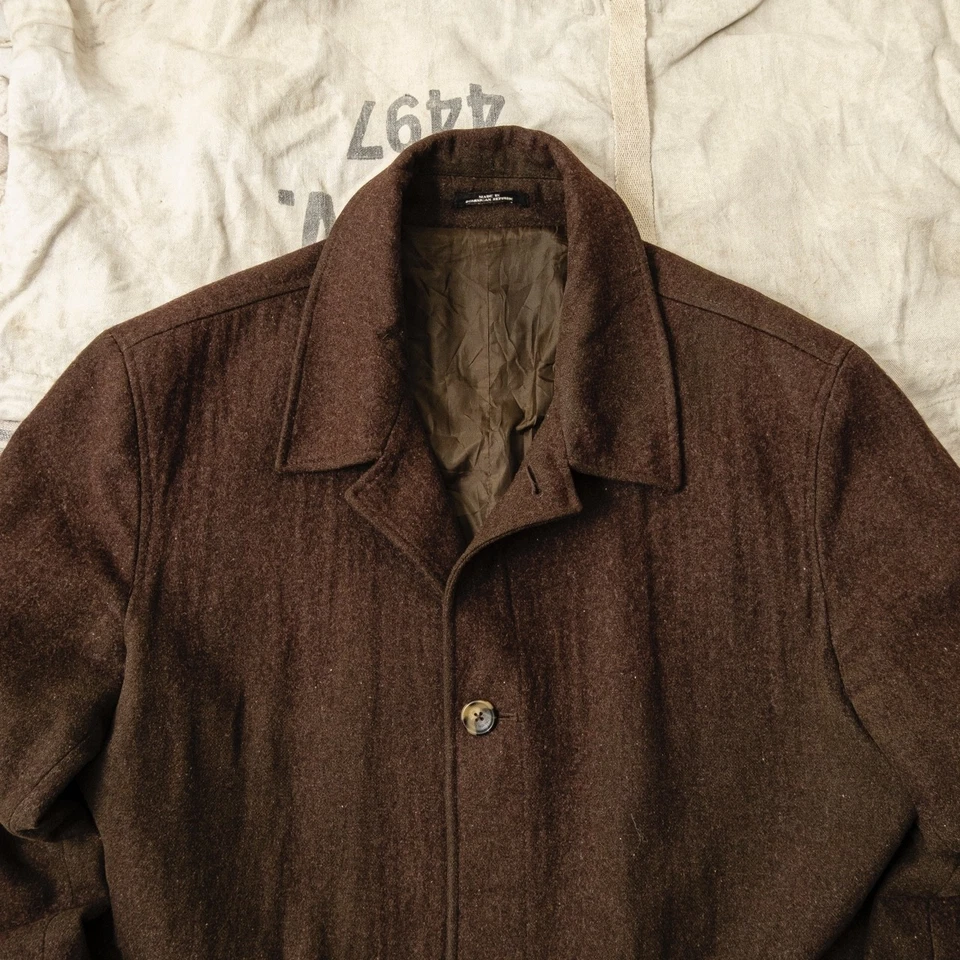 Vintage London Fog Brown Wool Trench Coat – Size XL - Image 2 of 4