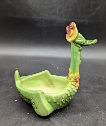 Vintage Anthropomorphic Hull Pottery Jubilee Duchess Mother Goose Green 5"