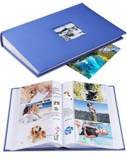 Photo Album 4x6 Hold 402 Photos with Memo Slip-in Pockets Photo Book, Linen Cove