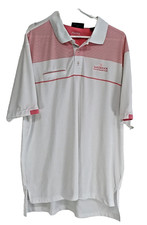Byron Nelson Bardmoor Golf & Tennis Club White Pink Polo Mens XL
