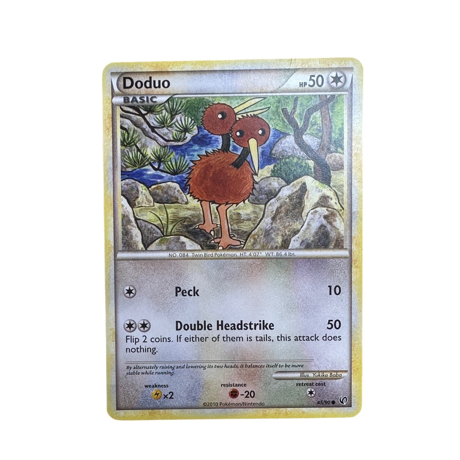 Pokemon Dodu Basic Trading Card 2010 HP 50 45/90