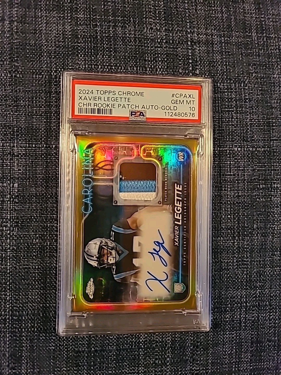 Xavier Legette Topps Chrome Topps Chrome Rookie Patch Autographs #CPAXL Gold