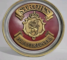 Stroh's Beer Sign Stroh's FOR BEER LOVERS OLD CREST