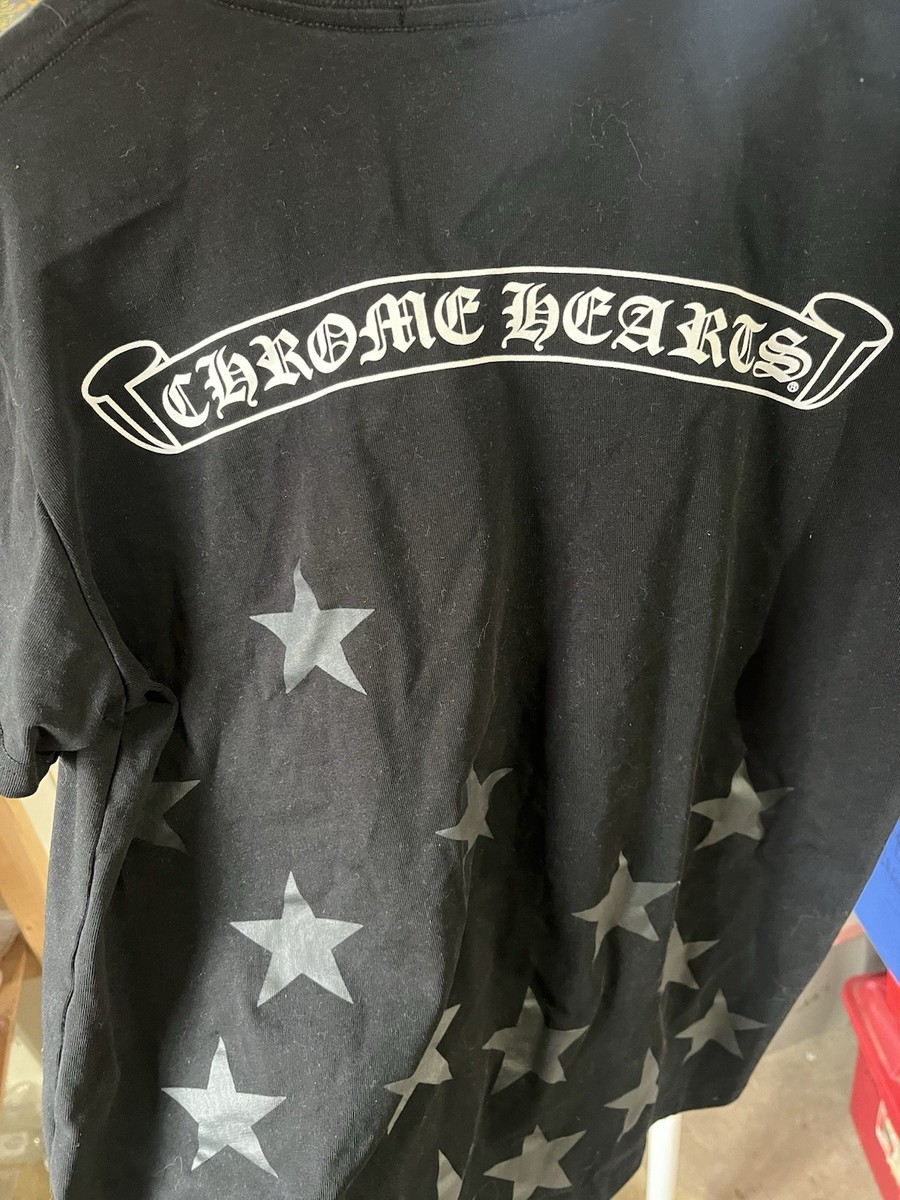 Chrome Hearts Black Star Graphic Pocket Logo T-Shirt Men's Size M