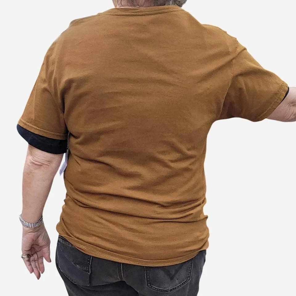 Camiseta de Bolsillo Diseño Caballo Marrón | Talla M Hecha a Mano Blanqueador Artesano Foto 2 de 4