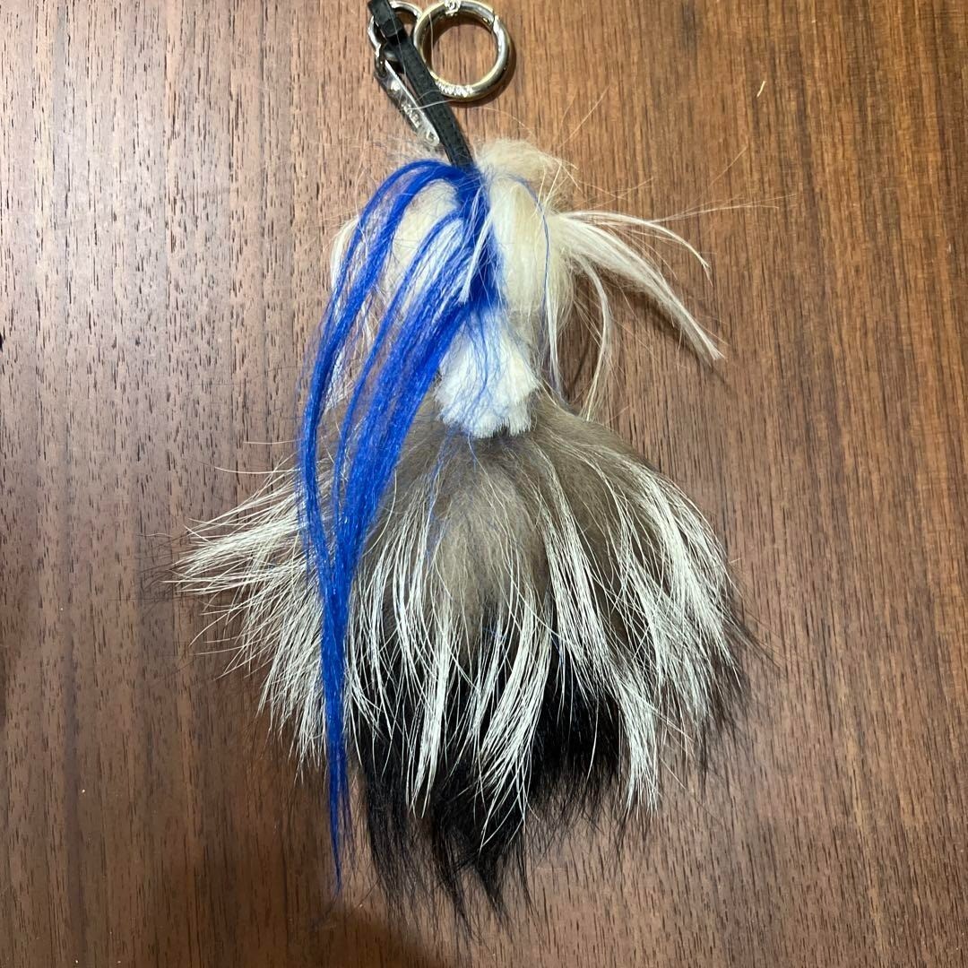 Auth FENDI Karl Lagerfeld Monster Charm Key chain Bag Charm Fur