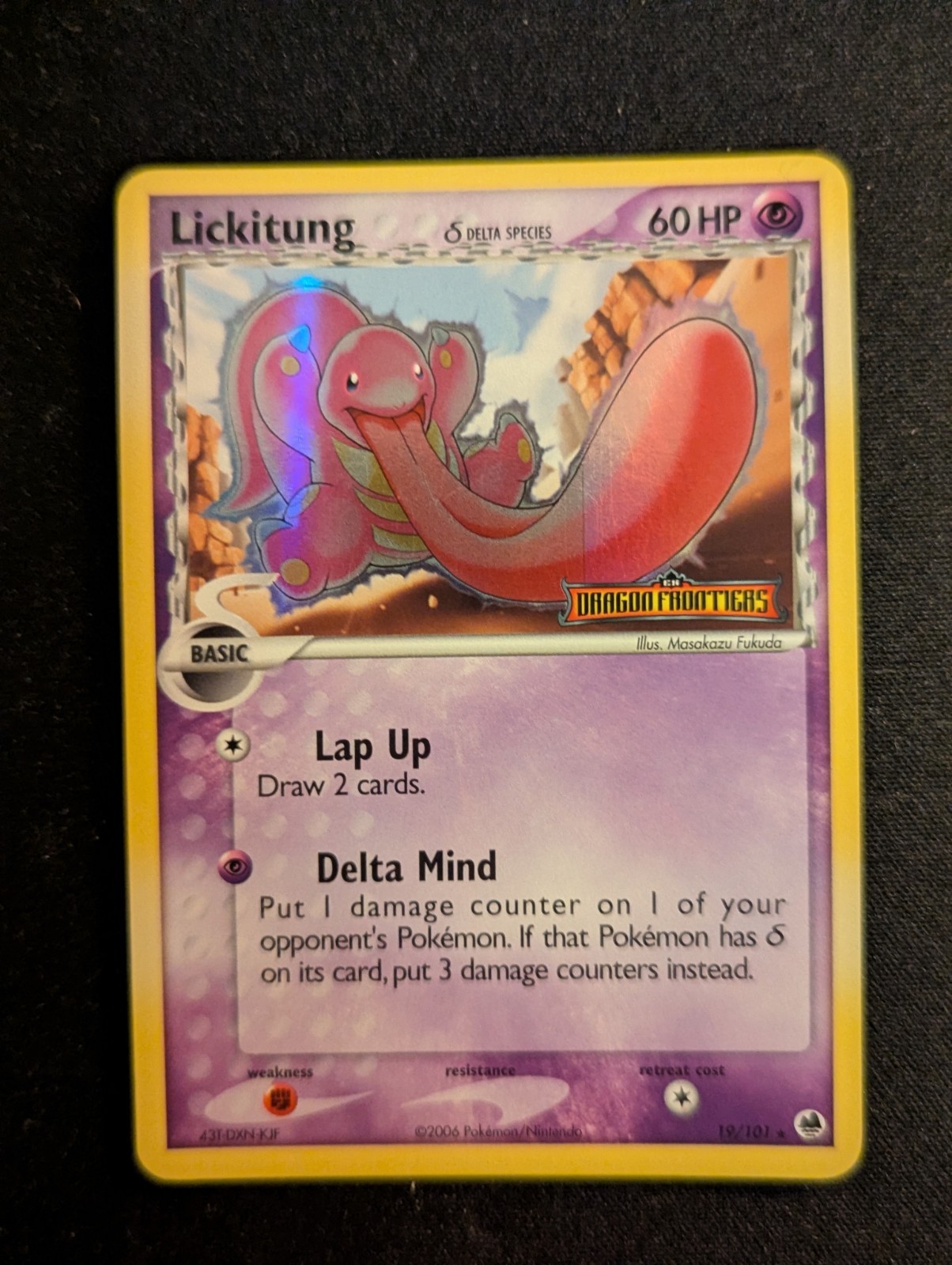 Lickitung 19/101 Ex Dragon Frontiers Delta Species Stamped Reverse Holo NM