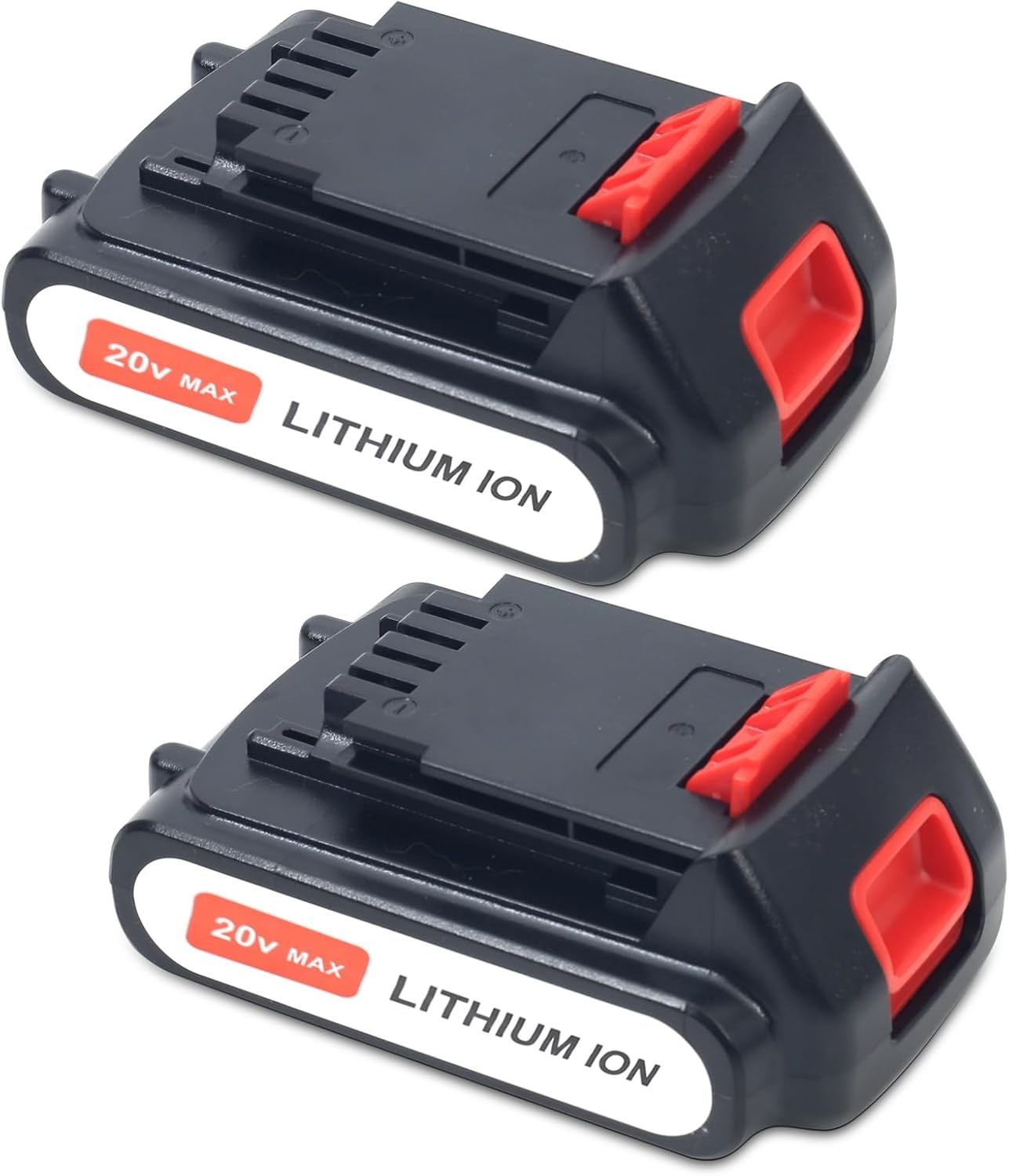 2-Pack 20V 2.0Ah Lithium Battery for Black and Decker 20 Volt MAX Replacement Ba