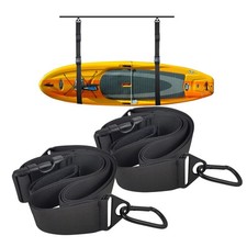 Kayak Wall Hanging Storage Strap Kayak Hoist Sling SUP Handles Paddle Board H...