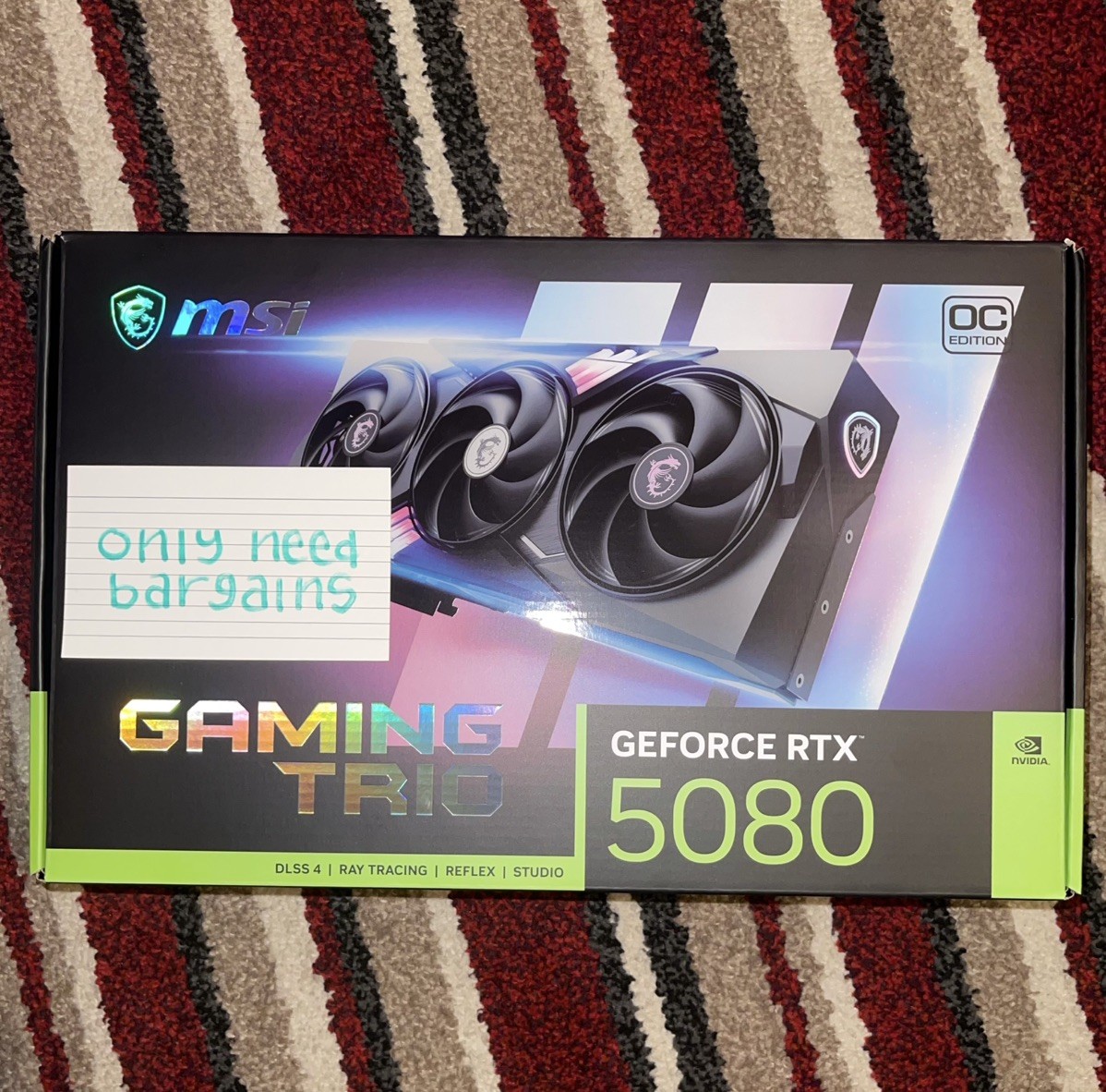 MSI NVIDIA GeForce RTX 5080 16GB GAMING TRIO OC Graphics Card BRAND NEW